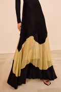 Roanne Dress W/ Lurex - Gold Noir