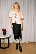Stinalill Satin Lace Skirt - Black