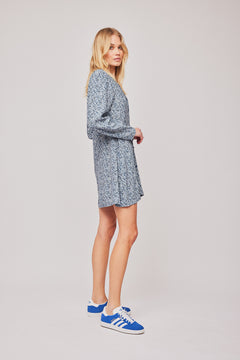 Ellen LS Short Dress - Midnight Petite Flower