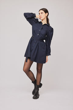 Forever Button Dress - Sky Captain