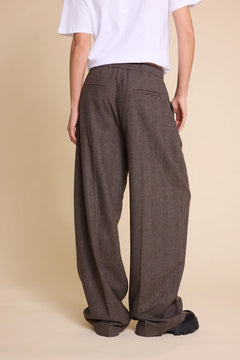 Ursula Wool - Brown Wo/ Stripe