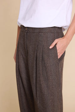 Ursula Wool - Brown Wo/ Stripe