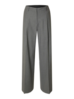 Wide-Rita Lano Mw Pant - Medium Grey Melange