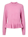 Yasemily Ls Peplum Knit Pullover S. - Moonlite Mauve