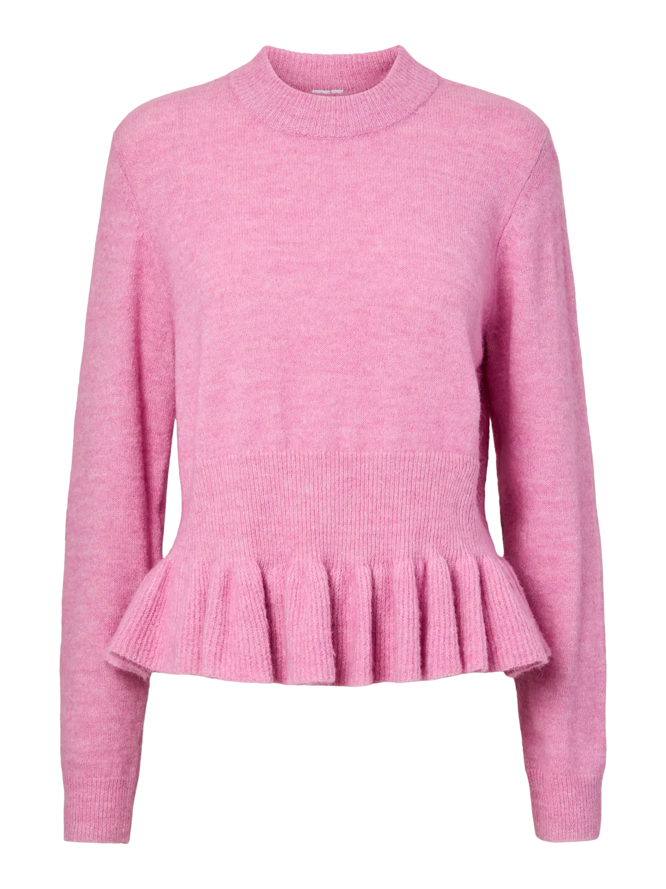 Yasemily Ls Peplum Knit Pullover S. - Moonlite Mauve
