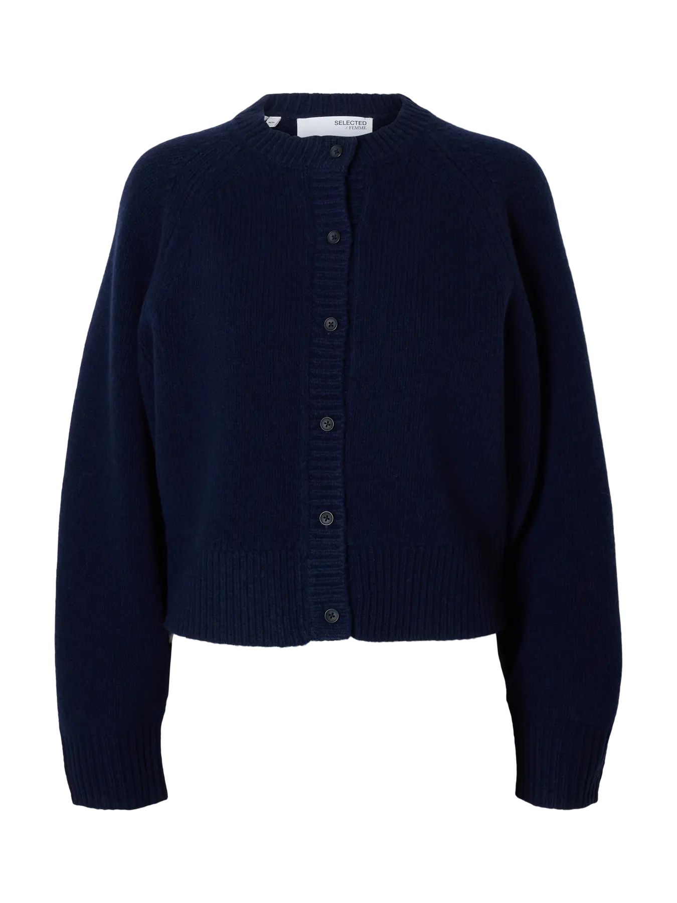 Nora Short Ls Knit O-Cardigan - Dark Sapphire