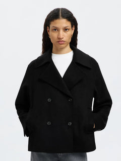 Alma Wool Blend Jacket - Black