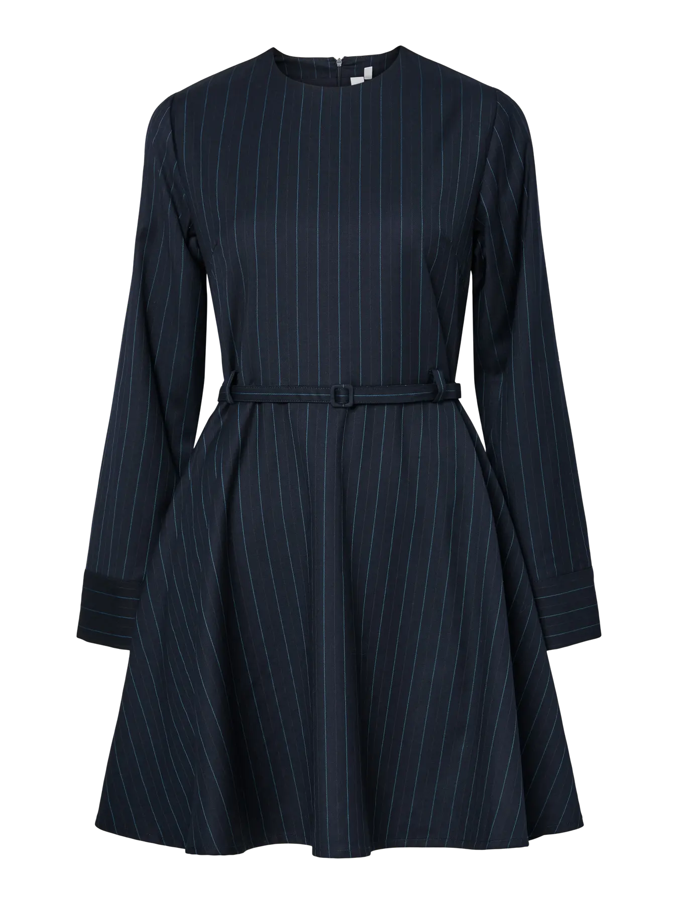 Yaspimis Ls Pinstripe Dress - Navy Blazer Pimis Pinstripe