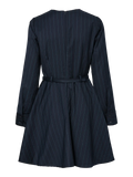 Yaspimis Ls Pinstripe Dress - Navy Blazer Pimis Pinstripe