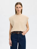 Lulu Sl Knit Vest - Birch Melange