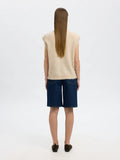 Lulu Sl Knit Vest - Birch Melange