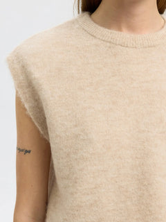 Lulu Sl Knit Vest - Birch Melange