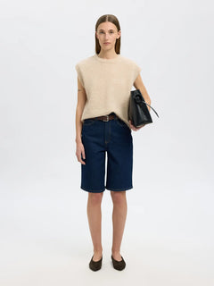 Lulu Sl Knit Vest - Birch Melange