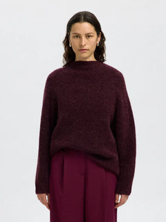 Sia Ras Ls Knit T-Neck - Fig