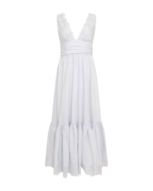 ELISE BRODERIE DRESS - LIGHT BLUE