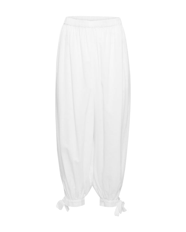 ELEA COTTON VOILE PANTS - WHITE