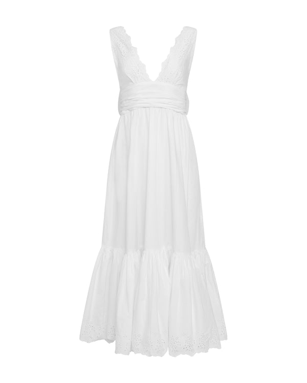 ELISE BRODERIE DRESS - WHITE