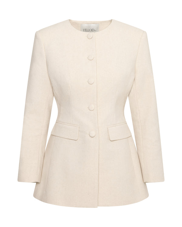 EMILIE LINEN BLAZER - BEIGE