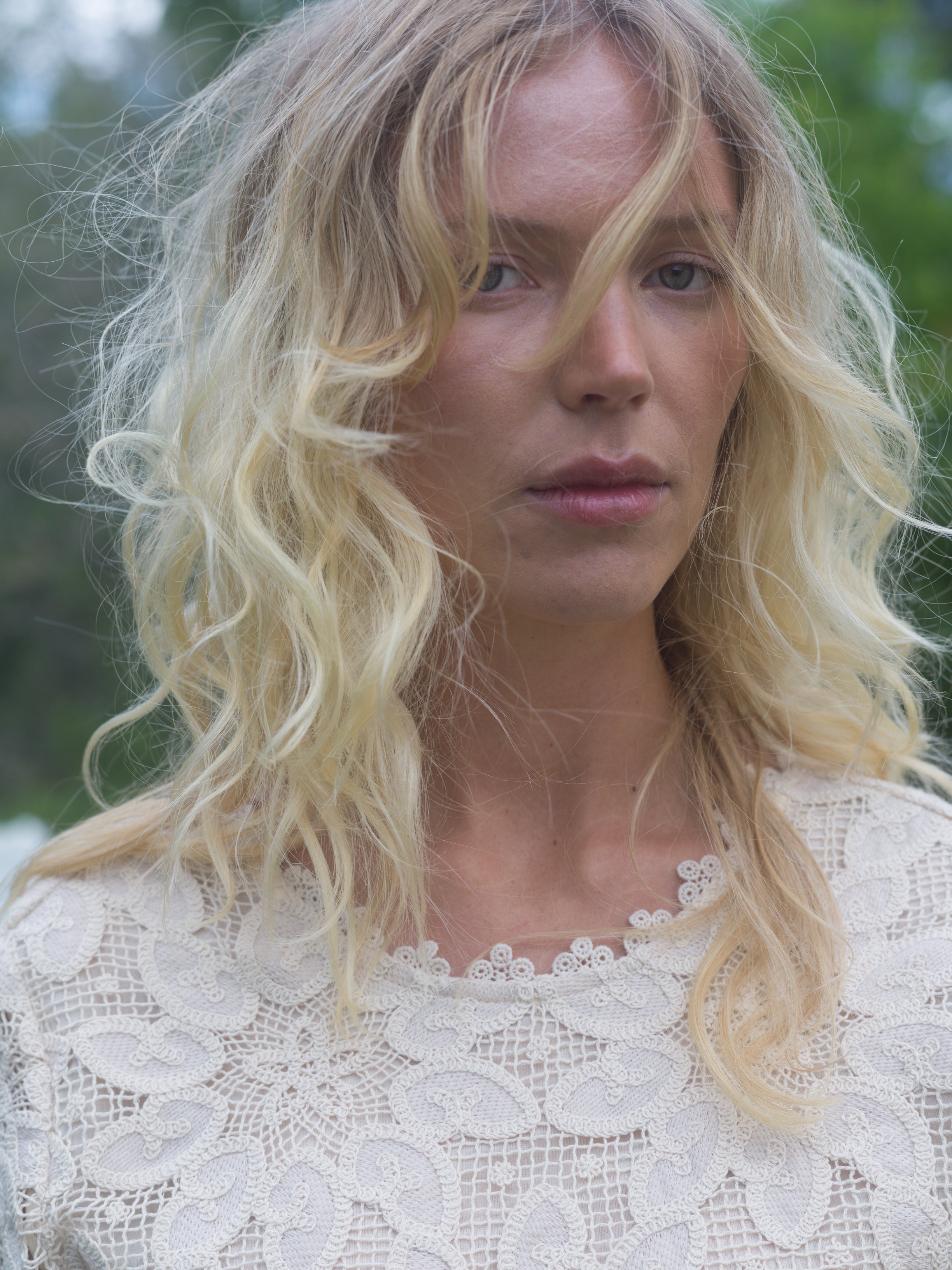 Imani Guipure Lace Mini Dress - Sand