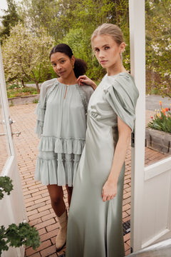 Louise Draped Back Maxi Dress - Sage