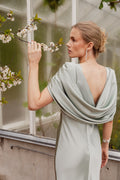 Louise Draped Back Maxi Dress - Sage