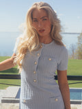 Gerdalil Cotton Knit Dress - Light Blue