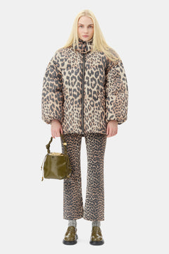 Leo Puffers Midi Jacket - Almond Milk