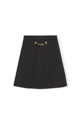 Light Twill Suiting Skirt - Black