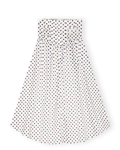 Printed Double Satin Long Pocket Skirt - Egret