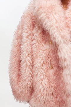 Long Pile Alternative Fur Midi Coat - Mary'S Rose
