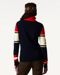 Schild Sweater - Red & Navy