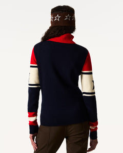 Schild Sweater - Red & Navy