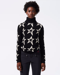 Star Dust Sweater - Black/Snow White Star