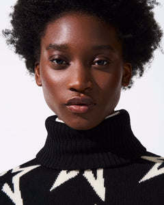 Star Dust Sweater - Black/Snow White Star