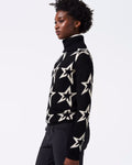 Star Dust Sweater - Black/Snow White Star