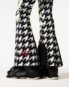 Polar Flare Ski Suit - B&W Houndstooth