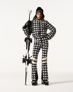 Polar Flare Ski Suit - B&W Houndstooth