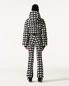 Polar Flare Ski Suit - B&W Houndstooth