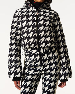 Polar Flare Ski Suit - B&W Houndstooth