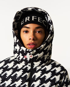 Polar Flare Ski Suit - B&W Houndstooth