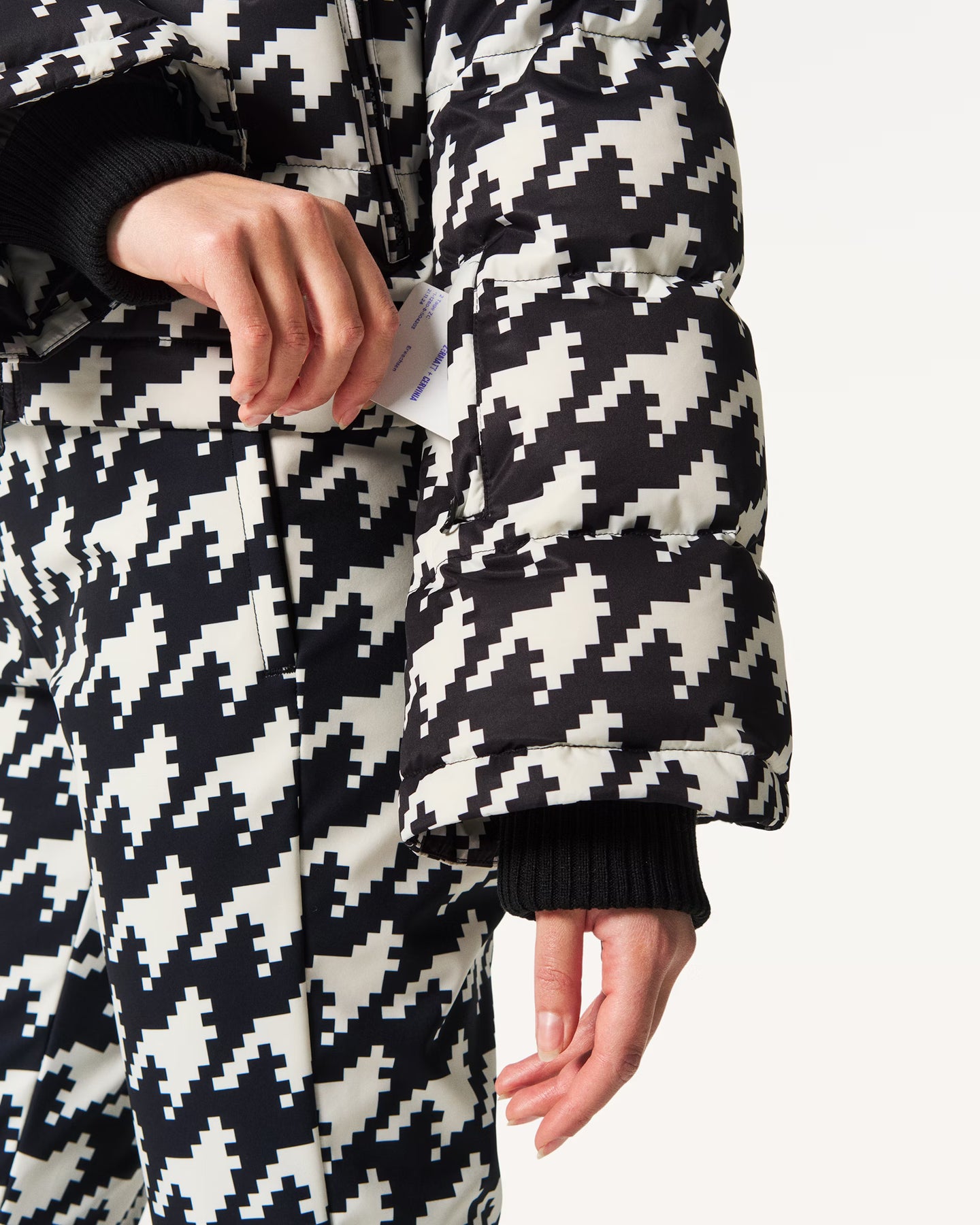 Polar Flare Ski Jacket III - B&W Houndstooth