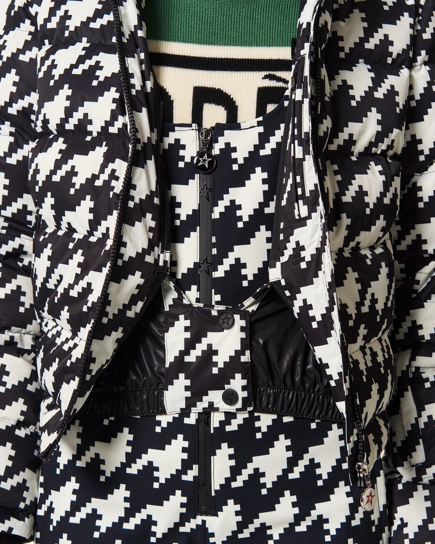 Polar Flare Ski Jacket III - B&W Houndstooth