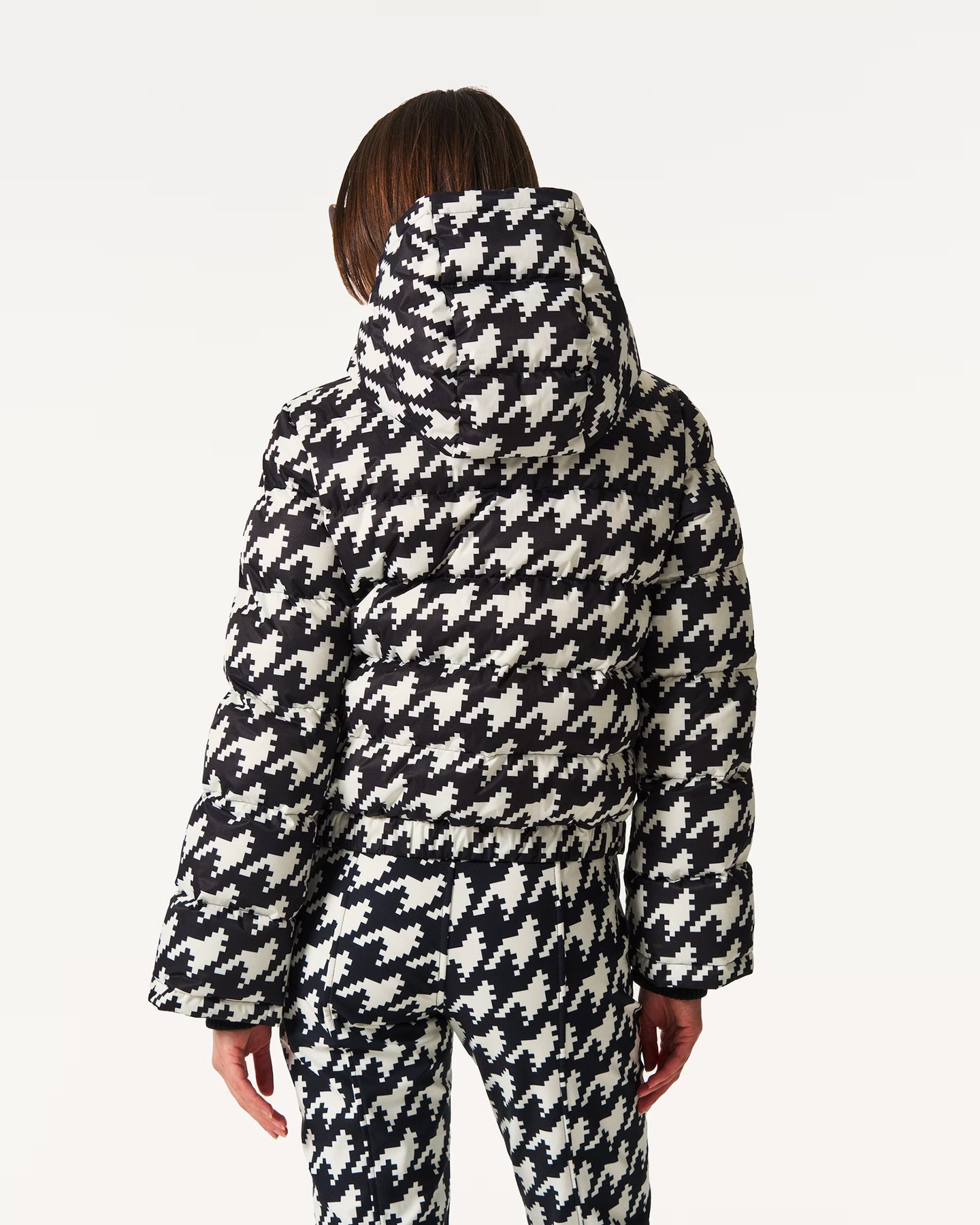 Polar Flare Ski Jacket III - B&W Houndstooth