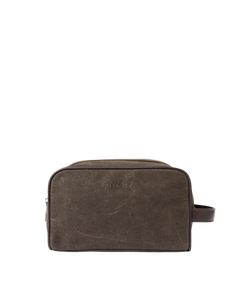Day Waxed Cotton Washbag - Tarmac