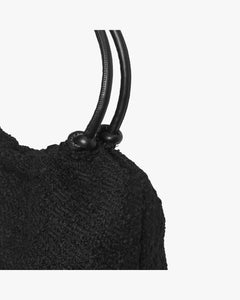 Day Woolen Pop Scrunch Bag S - Black