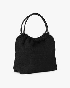 Day Woolen Pop Scrunch Tote - Black