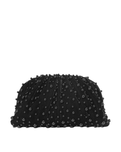 Day Pearly Velvet Clutch - Black