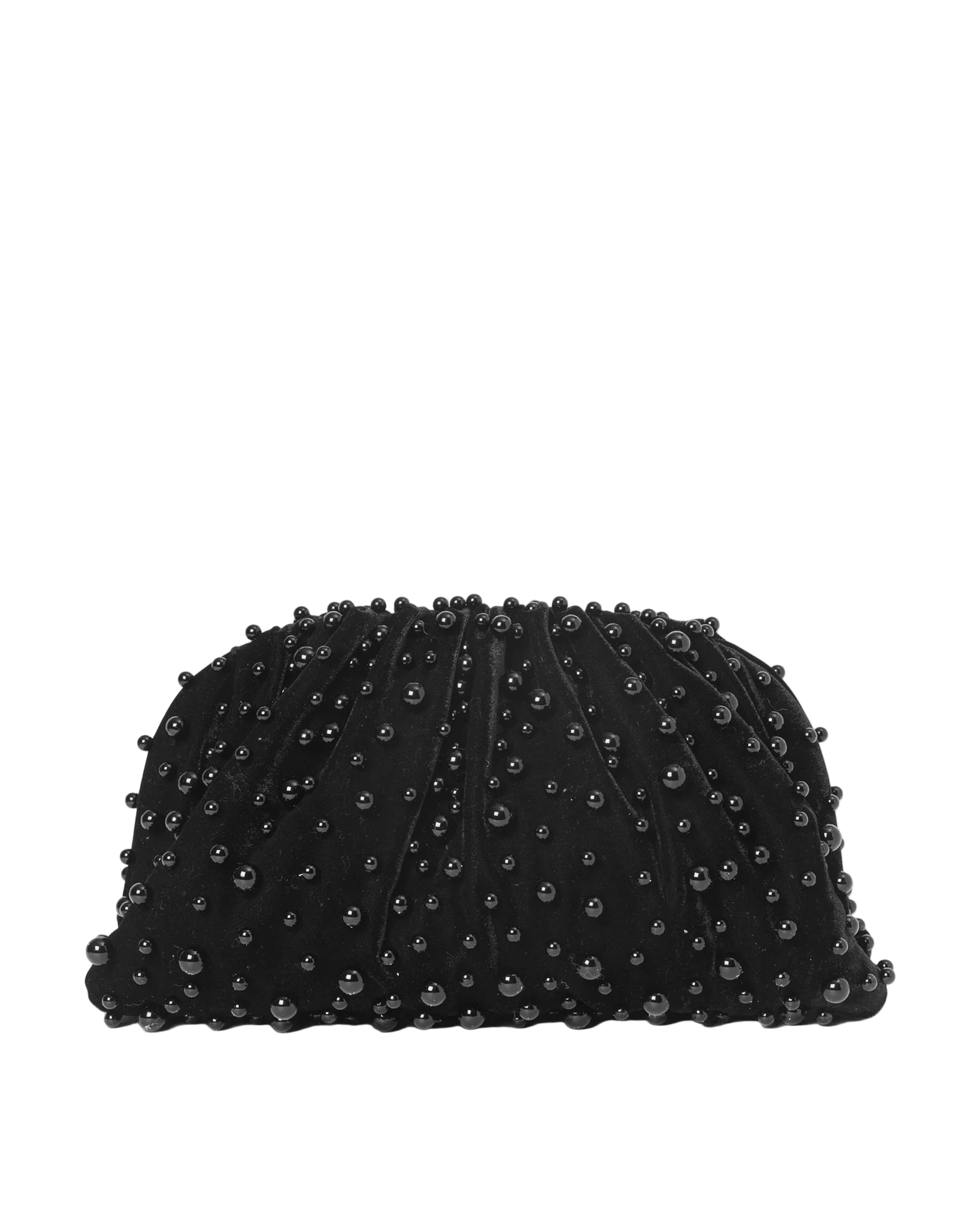 Day Pearly Velvet Clutch - Black