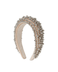 Day Beaded Chrome Hair Band - Silver