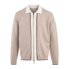 Ford Zip Cardigan - Camel